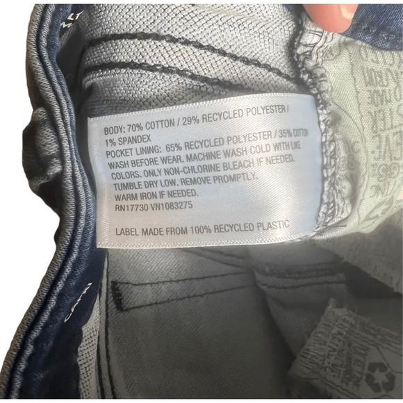 Girls Cat & Jack Adjustable Waist Dark Wash Skinny Blue Jeans Girls Size S 6/6X - Picture 7 of 12